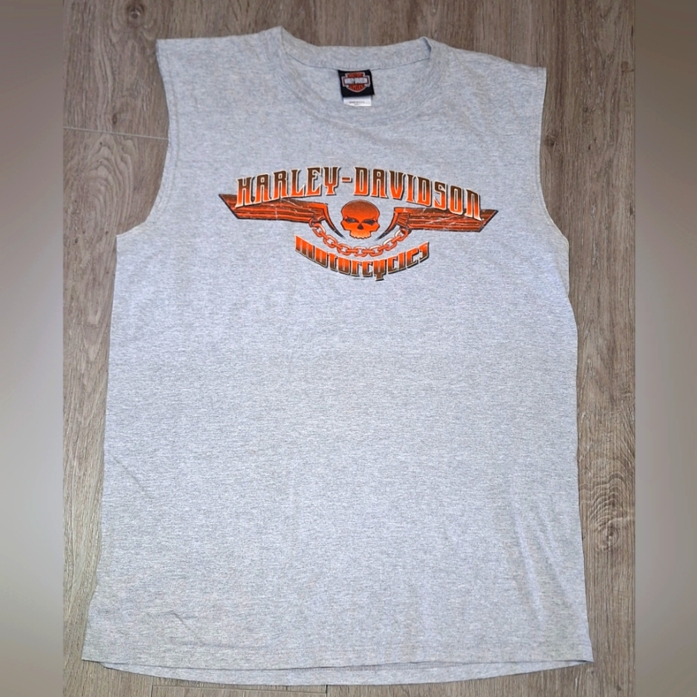 Harley Davidson Motorcycle Chandler AZ No- Sleeves Tshirt Men's size Large 2007